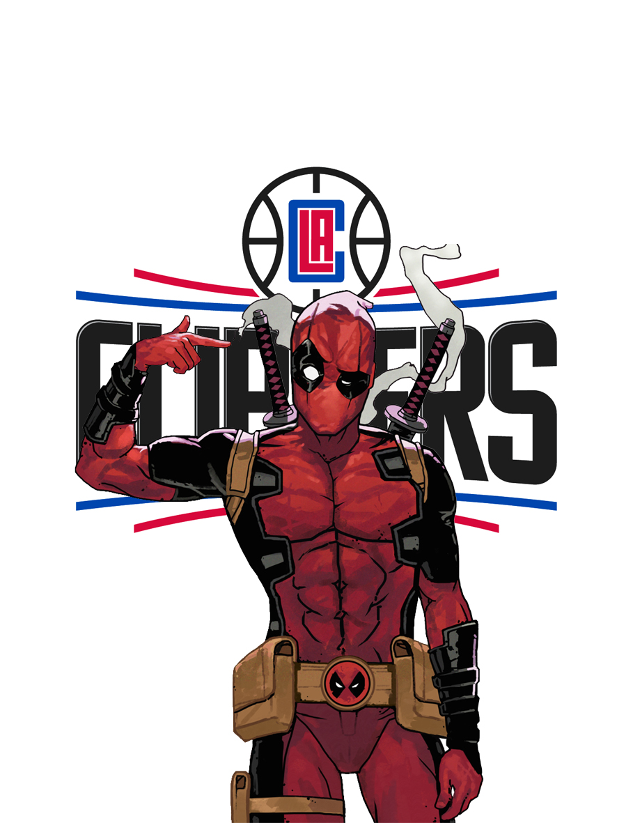 Los Angeles Clippers Deadpool Logo vinyl decal